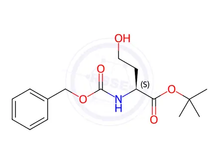 Chemical structure of (S)-tert-Butyl 2-(((benzyloxy)carbonyl)amino)-4-hydroxybutanoate
