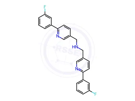 Chemical structure of [6-(3-Fluorophenyl)-3-pyridinyl]-N-{[6-(3-fluorophenyl)-3-pyridinyl]methyl}methanamine
