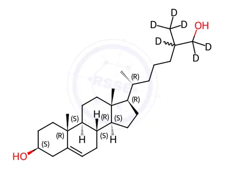 Chemical structure of 27-hydroxycholesterol-d6