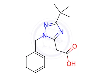 Chemical structure of 2-[1-Benzyl-3-(tert-butyl)-1H-1,2,4-triazol-5-yl]acetic acid