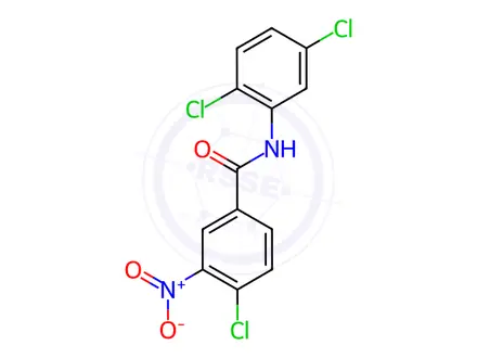 Chemical structure of 4-Chloro-N-(2,5-dichlorophenyl)-3-nitrobenzamide