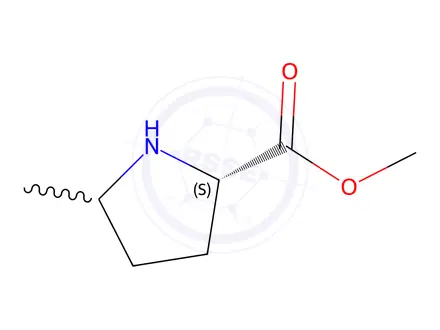 Chemical structure of Proline, 5-methyl-, methyl ester (9CI)
