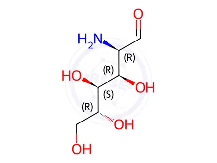 Chemical structure of 5-oxo-L-proline, compound with 2-amino-2-deoxy-D-glucose (1:1)