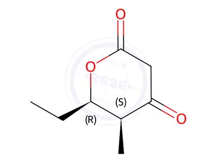 Chemical structure of (5S,6R)-6-Ethyl-5-methyldihydro-2H-pyran-2,4(3H)-dione