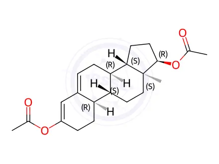 Chemical structure of 16-Dehydro Pregnenolone Acetate Impurity 21