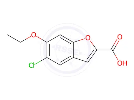 Chemical structure of 5-Chloro-6-ethoxybenzofuran-2-carboxylic acid