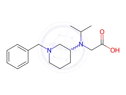 Chemical structure of 2-((1-Benzylpiperidin-3-yl)(isopropyl)amino)acetic acid