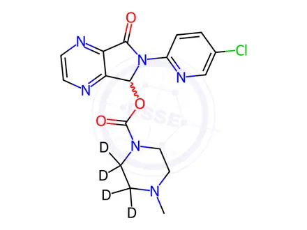 Chemical structure of Zopiclone D4 (2,2,3,3-d4)