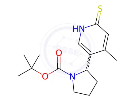 Chemical structure of Tert-butyl 2-(4-methyl-6-thioxo-1,6-dihydropyridin-3-yl)pyrrolidine-1-carboxylate