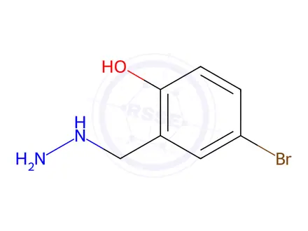 Chemical structure of 4-Bromo-2-(hydrazinylmethyl)phenol