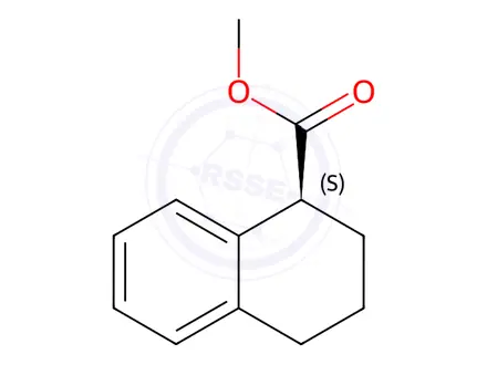 Chemical structure of 1-Naphthalenecarboxylic acid, 1,2,3,4-tetrahydro-, methyl ester, (1S)-