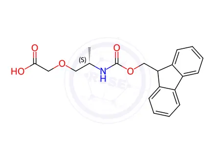 Chemical structure of Acetic acid, 2-[(2S)-2-[[(9H-fluoren-9-ylmethoxy)carbonyl]amino]propoxy]-