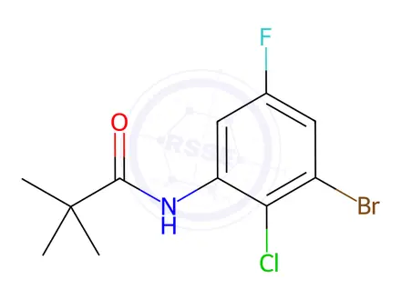 Chemical structure of N-(3-Bromo-2-chloro-5-fluorophenyl)pivalamide