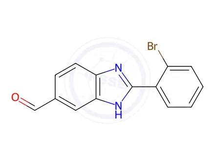 Chemical structure of 2-(2-Bromophenyl)-1H-benzo[d]imidazole-6-carbaldehyde