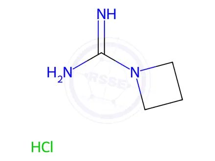 Chemical structure of azetidine-1-carboximidamide hydrochloride