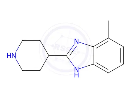 Chemical structure of 4-Methyl-2-piperidin-4-yl-1H-benzimidazole