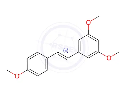 Chemical structure of 3,4',5-Trimethoxy-trans-stilbene