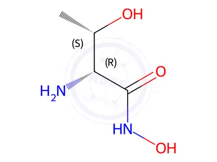Chemical structure of AMINO ACID HYDROXAMATES DL-THREONINE HYDROXAMATE