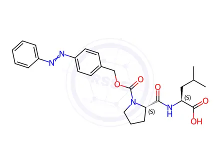 Chemical structure of Pz-Pro-Leu-OH