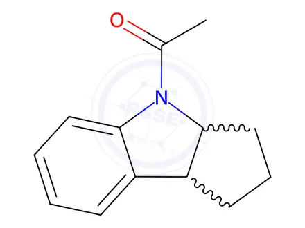 Chemical structure of 1-(2,3,3a,8b-tetrahydro-1H-cyclopenta[b]indol-4-yl)ethanone