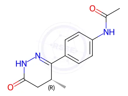 Chemical structure of (R)-N-Acetyl-6-(4-aminophenyl)-4,5-dihydro-5-methyl-3(2H)-pyridazinone
