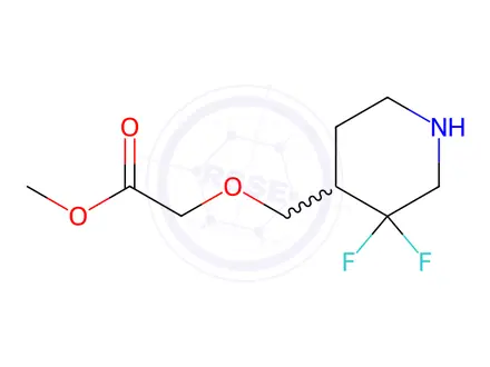 Chemical structure of Acetic acid, 2-[(3,3-difluoro-4-piperidinyl)methoxy]-, methyl ester