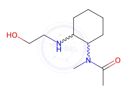 Chemical structure of N-(2-((2-Hydroxyethyl)amino)cyclohexyl)-N-methylacetamide