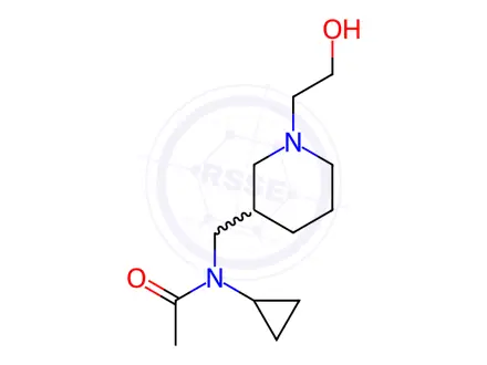 Chemical structure of N-Cyclopropyl-N-((1-(2-hydroxyethyl)piperidin-3-yl)methyl)acetamide