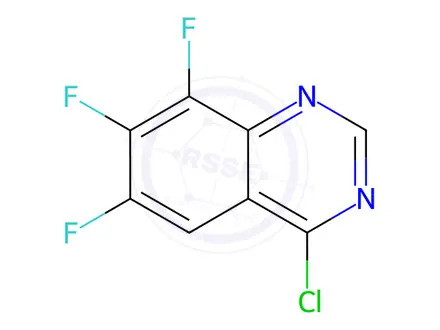 Chemical structure of Quinazoline, 4-chloro-6,7,8-trifluoro-