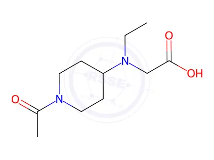 Chemical structure of 2-((1-Acetylpiperidin-4-yl)(ethyl)amino)acetic acid