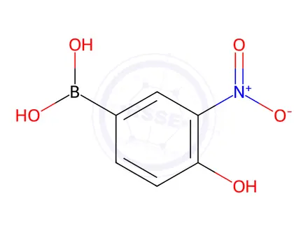 Chemical structure of (4-Hydroxy-3-nitrophenyl)boronicacid