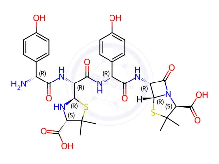 Chemical structure of Amoxicillin Impurity J