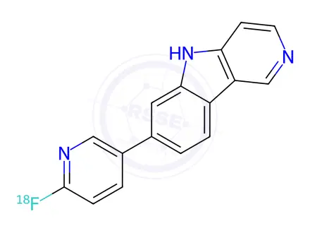 Chemical structure of Flortaucipir (F-18)