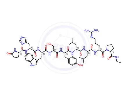 Chemical structure of Leuprorelin (Leuprolide) EP Impurity B