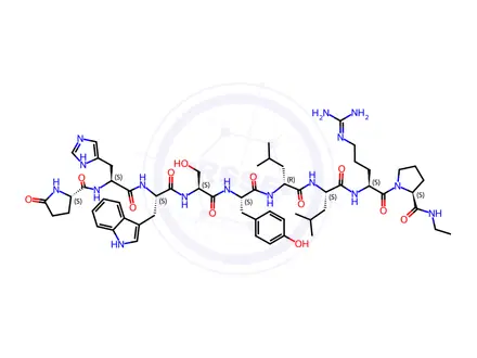 Chemical structure of Leuprolide Mesylate