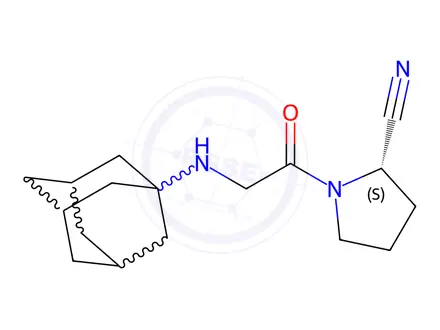Chemical structure of Vildagliptin Impurity 2