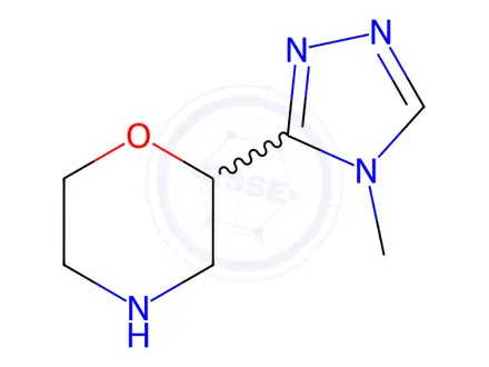 Chemical structure of Morpholine, 2-(4-methyl-4H-1,2,4-triazol-3-yl)-