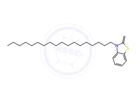 Chemical structure of Benzothiazole, 2,3-dihydro-2-methylene-3-octadecyl-(9CI)