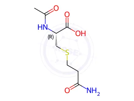 Chemical structure of N-Acetyl-S-(carbamoylethyl)-L-cysteine