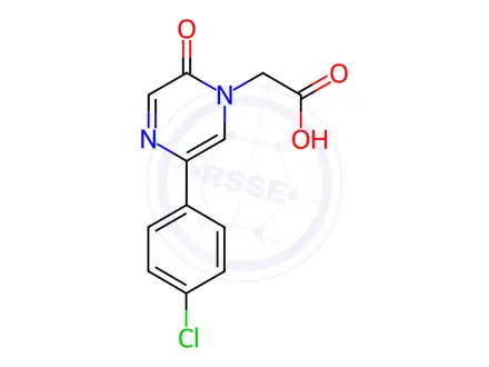 Chemical structure of 2-(5-(4-Chlorophenyl)-2-oxopyrazin-1(2H)-yl)acetic acid