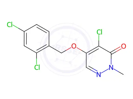 Chemical structure of 4-Chloro-5-((2,4-dichlorobenzyl)oxy)-2-methylpyridazin-3(2H)-one