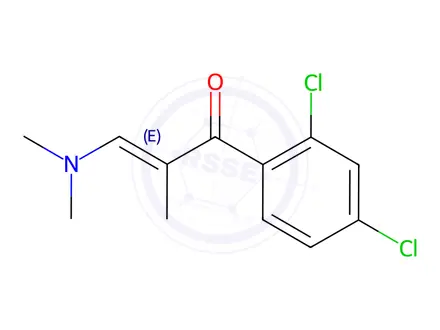 Chemical structure of 2-[(Dimethylamino)methylene]-3-oxo-3-(2,4-dichlorophenyl)propane
