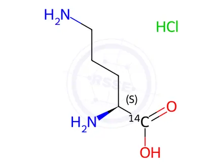 Chemical structure of L-ORNITHINE-CARBOXY-14C HYDROCHLORIDE