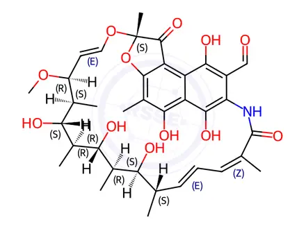 Chemical structure of Rifapentine Impurity 4