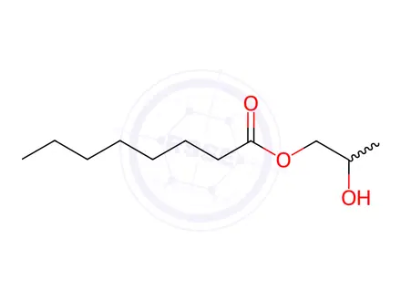 Chemical structure of Propylene glycol monocaprylate