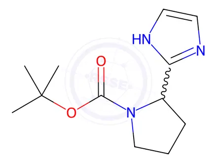 Chemical structure of tert-butyl 2-(1h-imidazol-2-yl)pyrrolidine-1-carboxylate