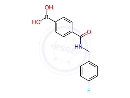 Chemical structure of (4-((4-Fluorobenzyl)carbamoyl)phenyl)boronic acid