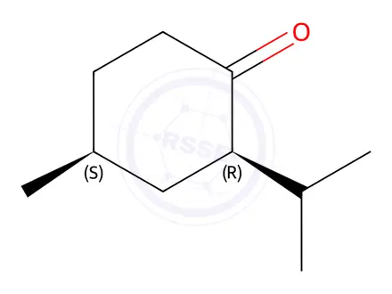 Chemical structure of Cyclohexanone, 4-methyl-2-(1-methylethyl)-, (2R-cis)-(9CI)