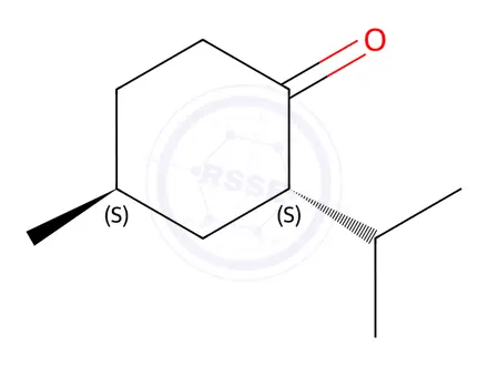 Chemical structure of Cyclohexanone, 4-methyl-2-(1-methylethyl)-, (2S-trans)-(9CI)