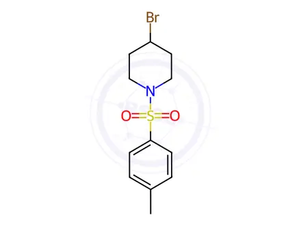 Chemical structure of Piperidine, 4-bromo-1-[(4-methylphenyl)sulfonyl]-